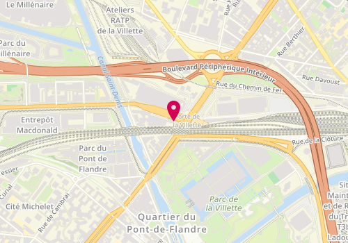 Plan de Amir Coiffure, 93 Boulevard Macdonald, 75019 Paris