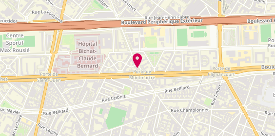 Plan de Afcoce-afro, 5 avenue de la Prte de Montmartre, 75018 Paris