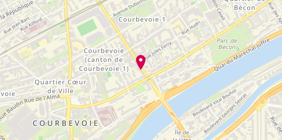 Plan de Elise Coiffure, 21 Boulevard de Verdun, 92400 Courbevoie