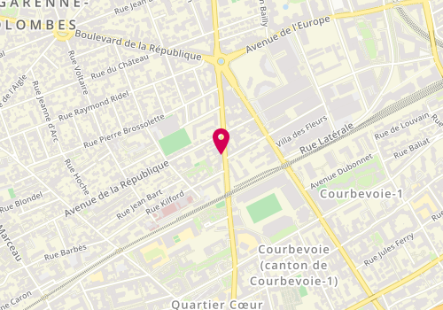 Plan de Courbcoif, 77 Rue de Colombes, 92400 Courbevoie