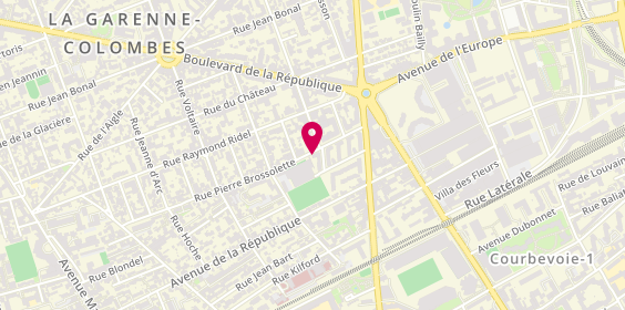 Plan de Christine Coiffure, 17 Rue Pierre Brossolette, 92400 Courbevoie