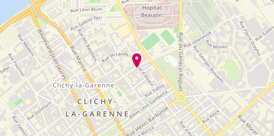 Plan de La Parisienne Haute Coiffure, 36 Rue Villeneuve, 92110 Clichy