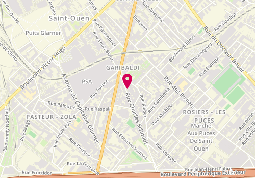 Plan de Saldae Coiffure Mixte, 9 Rue Charles Schmidt, 93400 Saint-Ouen-sur-Seine