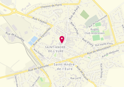 Plan de L'EDENN Coiffure SAINT ANDRE DE l'EURE, 35 Rue du Chanoine Boulogne, 27220 Saint-André-de-l'Eure