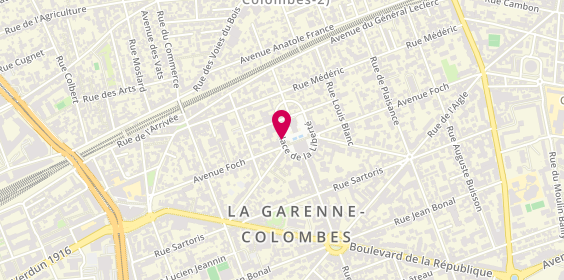 Plan de MN le Roy / SALON DE COIFFURE la Garenne-Colombes, 6 place de la Liberté, 92250 La Garenne-Colombes