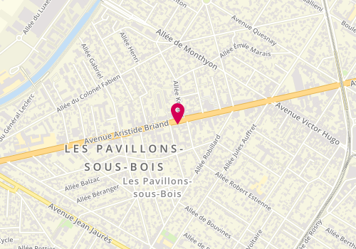 Plan de Salon Hugues la Coiff Ikote, 174 avenue Aristide Briand, 93320 Les Pavillons-sous-Bois