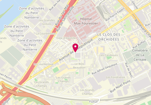 Plan de Studio Coiffure, 15 Place des Muguets, 92000 Nanterre