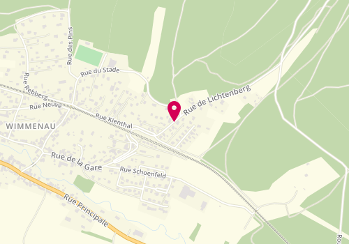 Plan de Coiffure Sandrine, 12 Rue Lichtenberg, 67290 Wimmenau