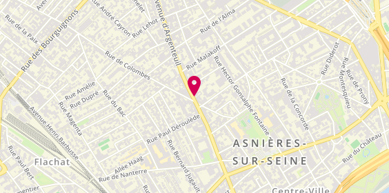 Plan de Sisters, 62 avenue d'Argenteuil, 92600 Asnières-sur-Seine