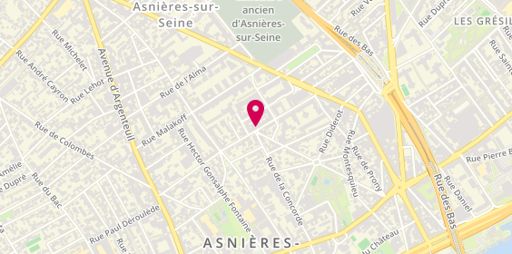 Plan de ALBANESE Michèle, 47 Rue de la Comète, 92600 Asnières-sur-Seine