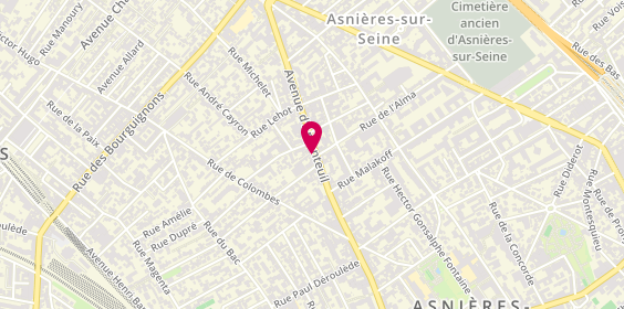 Plan de M'Coiffure, 95 avenue d'Argenteuil, 92600 Asnières-sur-Seine