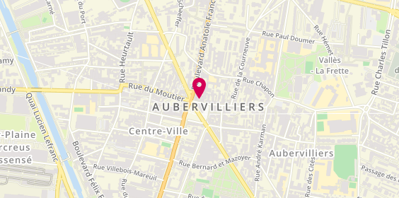 Plan de Auber Haïr Style, 28 Rue du Moutier, 93300 Aubervilliers