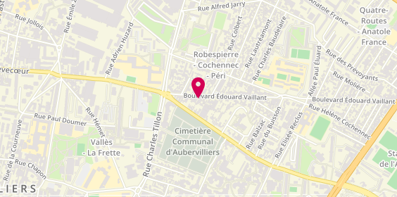 Plan de Hana Coiffure, 22 Boulevard Edouard Vaillant, 93300 Aubervilliers