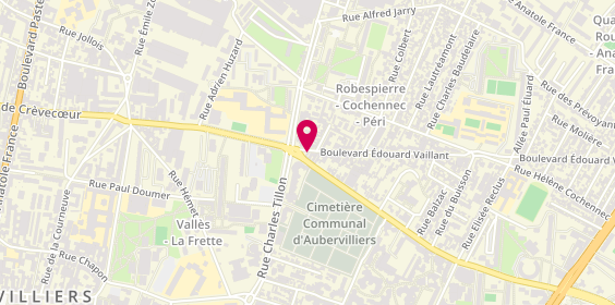 Plan de Sermak Coiffure, 4 Boulevard Edouard Vaillant, 93300 Aubervilliers