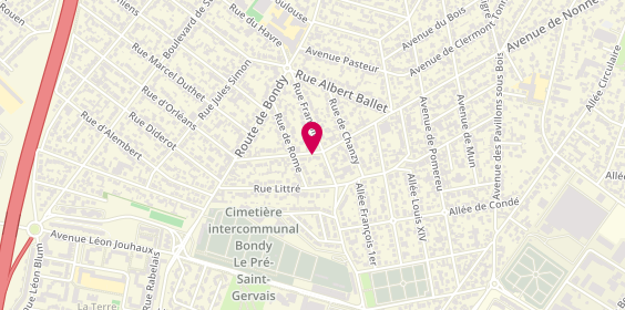 Plan de Instant Coiffure, 231 avenue de Nonneville, 93600 Aulnay-sous-Bois