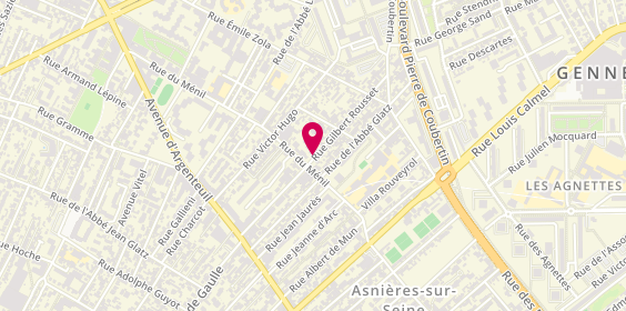 Plan de Actuelles Coiffures, 3 Bis Rue P Christian Gilbert, 92600 Asnières-sur-Seine