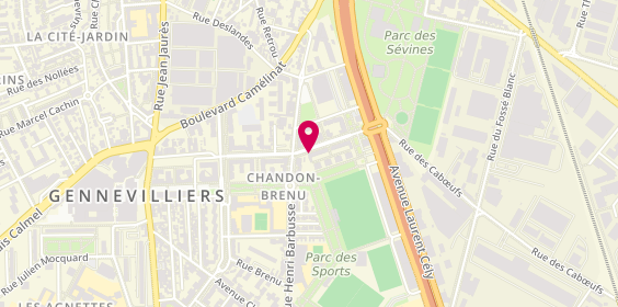 Plan de Le Coiffeur des Sévines, 21 avenue des Sévines, 92230 Gennevilliers