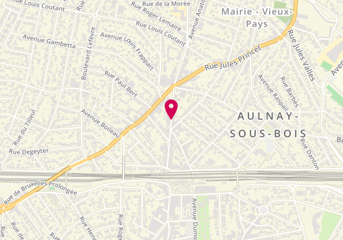 Plan de Anatole Coiffure, 34 Avenue Anatole France, 93600 Aulnay-sous-Bois