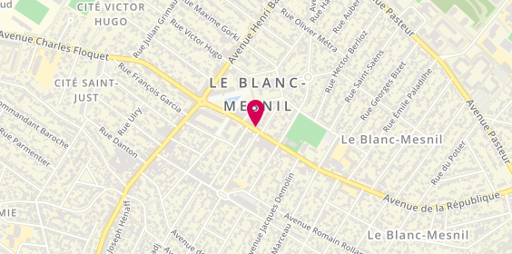 Plan de Black & White Barber, 21 avenue de la République, 93150 Le Blanc-Mesnil