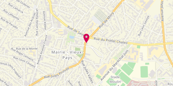 Plan de M et V Coiffure, 64 Rue Jules Princet, 93600 Aulnay-sous-Bois