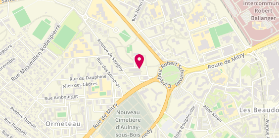 Plan de O'koiffeur, 8 Avenue de Savigny, 93600 Aulnay-sous-Bois