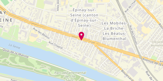 Plan de Bana Beauty Shop, 100 avenue de la République, 93800 Épinay-sur-Seine