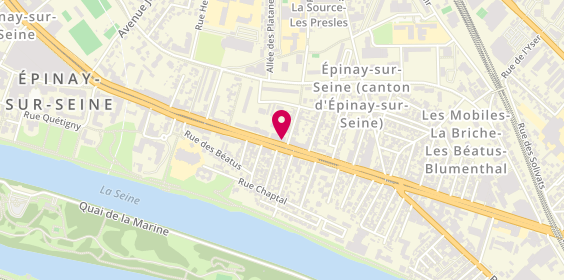 Plan de Alex Coiffure, 97 avenue de la République, 93800 Épinay-sur-Seine