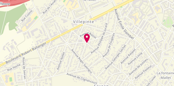 Plan de Léna Excellence Coiffure, 24 avenue Diderot, 93420 Villepinte
