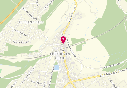 Plan de Dorsaf Coiffure, 35 Place Carnot, 27190 Conches-en-Ouche