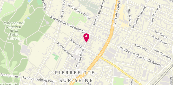 Plan de Fatou Cosmétiques, 56 Rue Paris, 93380 Pierrefitte-sur-Seine