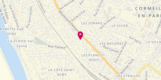 Plan de Isabelle b coiffure a domicile, Bât B 3 Rue la Frette, 95240 Cormeilles-en-Parisis