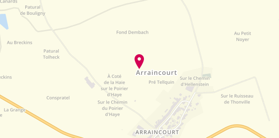 Plan de Absolu Coiffure By M, 9 Rue de la Mairie, 57380 Arraincourt