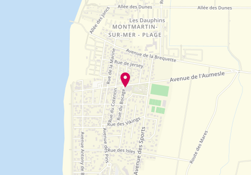 Plan de Fred'coiffure, 5 Avenue de l'Aumesle Residence Normandy, 50590 Hauteville-sur-Mer