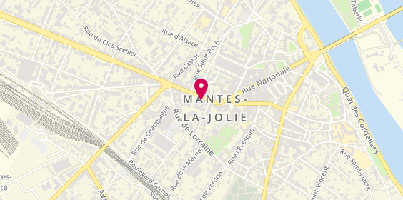 Plan de Medard Coiffure Visagiste, 11 avenue de la République, 78200 Mantes-la-Jolie