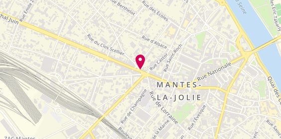 Plan de L'Instant Masculin, 10 Boulevard du Maréchal Juin, 78200 Mantes-la-Jolie