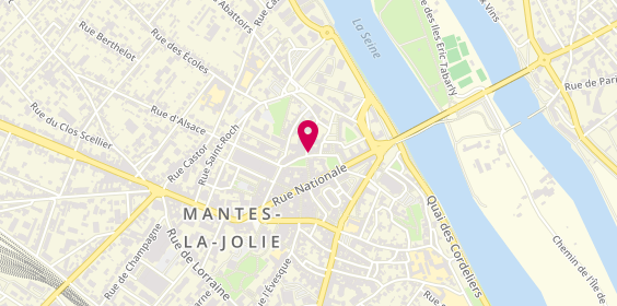 Plan de MV Coiffure, place du Marché au Blé, 78200 Mantes-la-Jolie