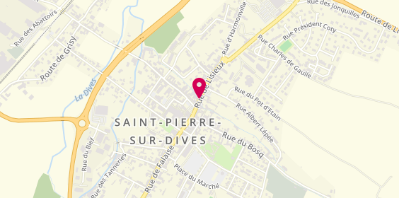 Plan de Mj Coiffure, 7 Rue de Lisieux, 14170 Saint-Pierre-sur-Dives