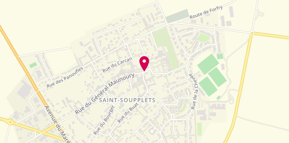 Plan de Beauty Coiffure, 18 Bis Rue du Général Maunoury, 77165 Saint-Soupplets