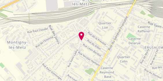 Plan de Alex Coiffure, 58 Rue Saint-Ladre, 57950 Montigny-lès-Metz