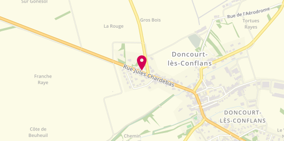 Plan de Absolu'coiffure, 9 Bis Rue Chardebas, 54800 Doncourt-lès-Conflans