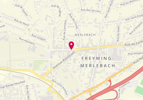 Plan de SP Coiffure, 5 Rue Maréchal Foch, 57800 Freyming-Merlebach