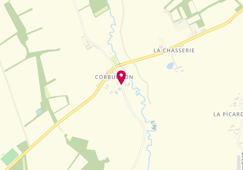 Plan de Ghislaine Coiffure, Corbuchon, 50490 Muneville-le-Bingard