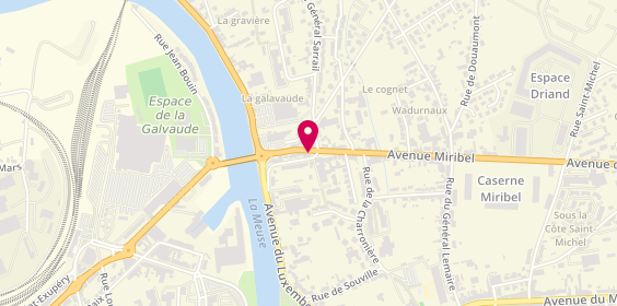 Plan de Séverine Coiffure, 14 avenue Miribel, 55430 Belleville-sur-Meuse