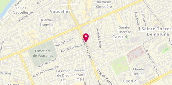 Plan de Iyad Coiffure, 127 Rue de Falaise, 14000 Caen