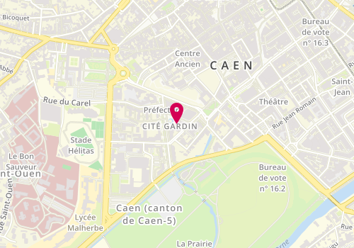 Plan de Wintenberger Coiffure, 14 Bis place Gardin, 14000 Caen