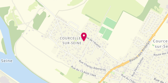 Plan de B&J Coiffure à Domicile, 18 Impasse Sablons, 27940 Courcelles-sur-Seine