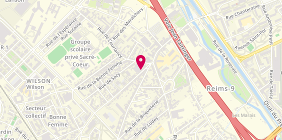 Plan de Chrysalide Coiffure, 10 Rue de la Maison Blanche, 51100 Reims