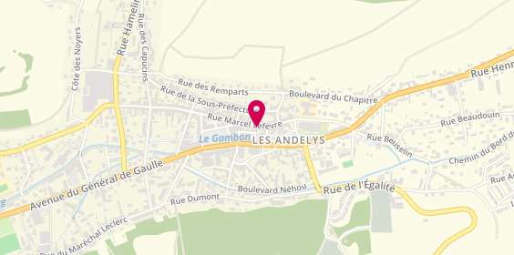 Plan de Ham's Coiffure, 27 Rue Marcel Lefèvre, 27700 Les Andelys