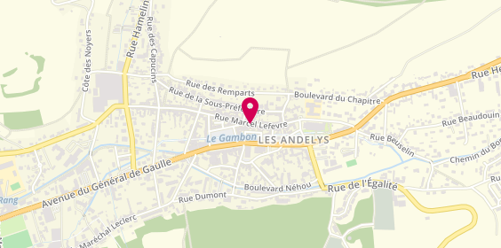 Plan de Atelier de coiffure Elodie, 39 Rue Marcel Lefèvre, 27700 Les Andelys