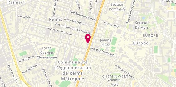 Plan de Ludovic Clément Visagiste, 158 Boulevard Pommery, 51100 Reims